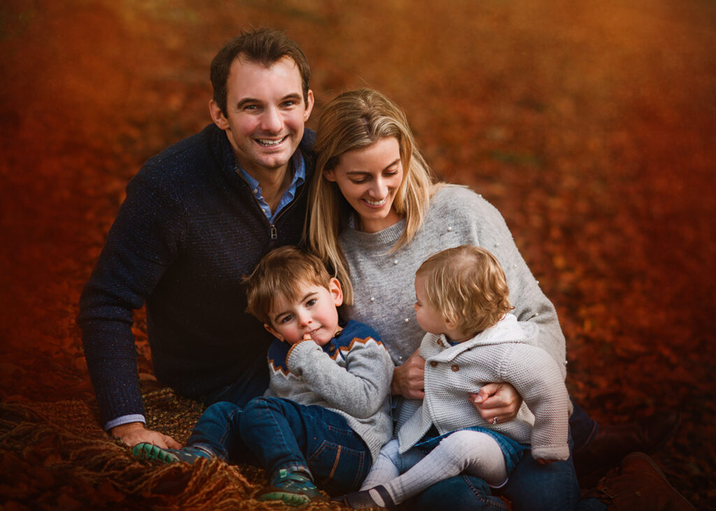 family photo shoot with children